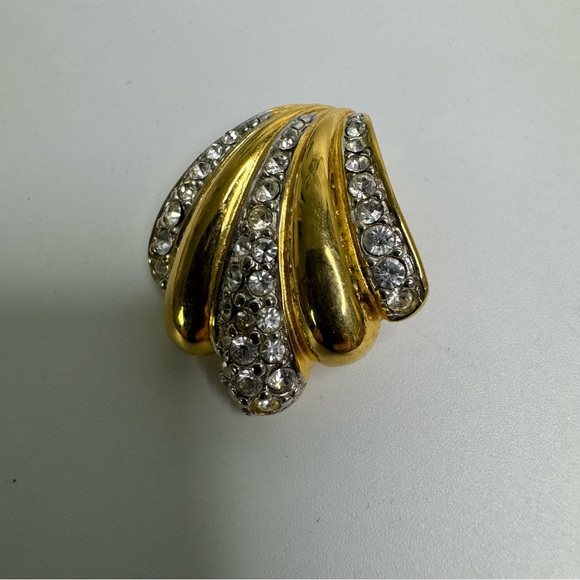 Joan Rivers Shell Pendant Gold Plated Crystal Pave - Picture 9 of 11